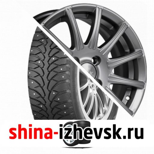 Колесо в сборе Tunga Nordway 2 185/65 R14 Q 86 + КиК Сиеста 5.5xR14 4×100 ET35 DIA67.1 Темно-серый в Ижевске